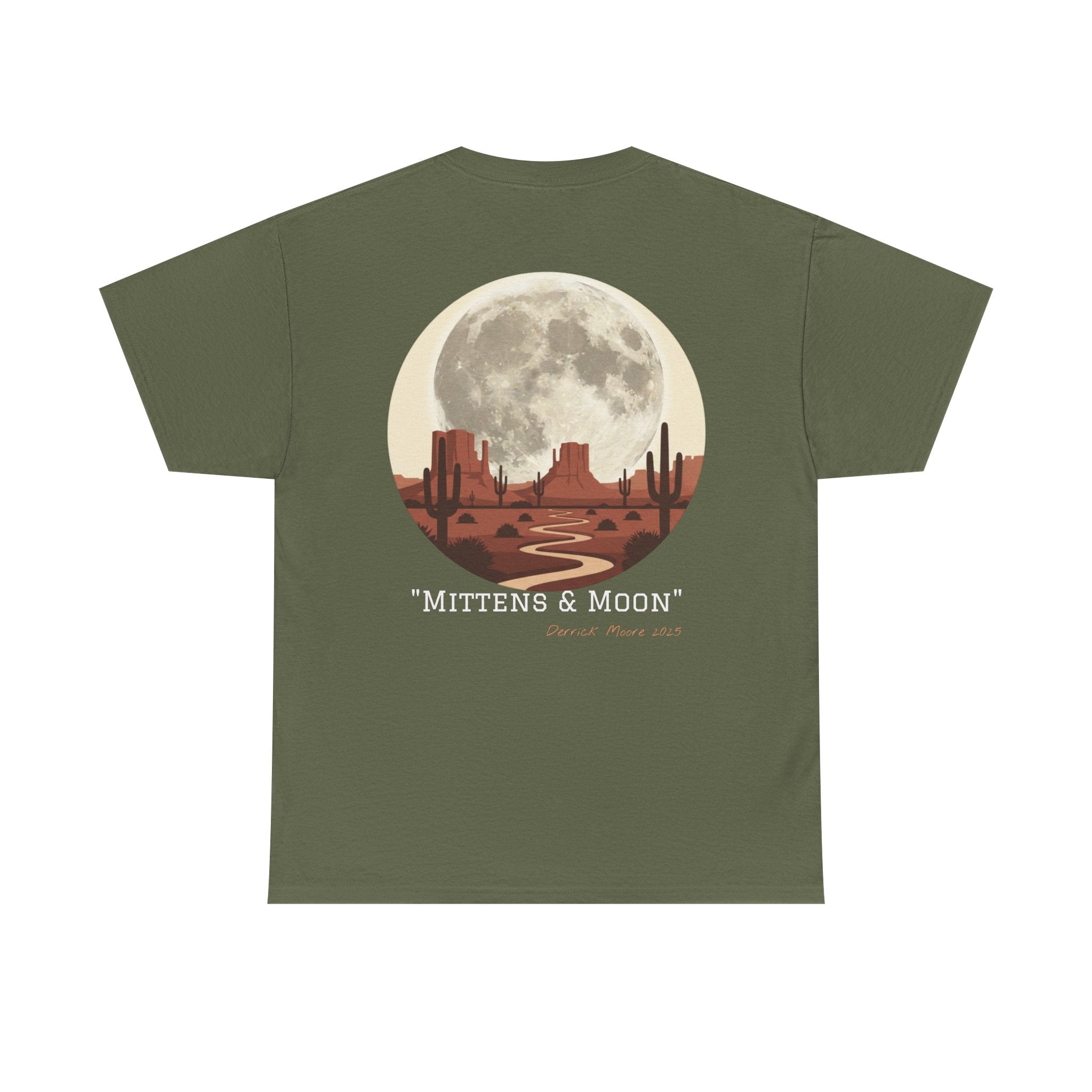 "Mittens & Moon" Graphic Tee--Moonrise Desert T‑Shirt