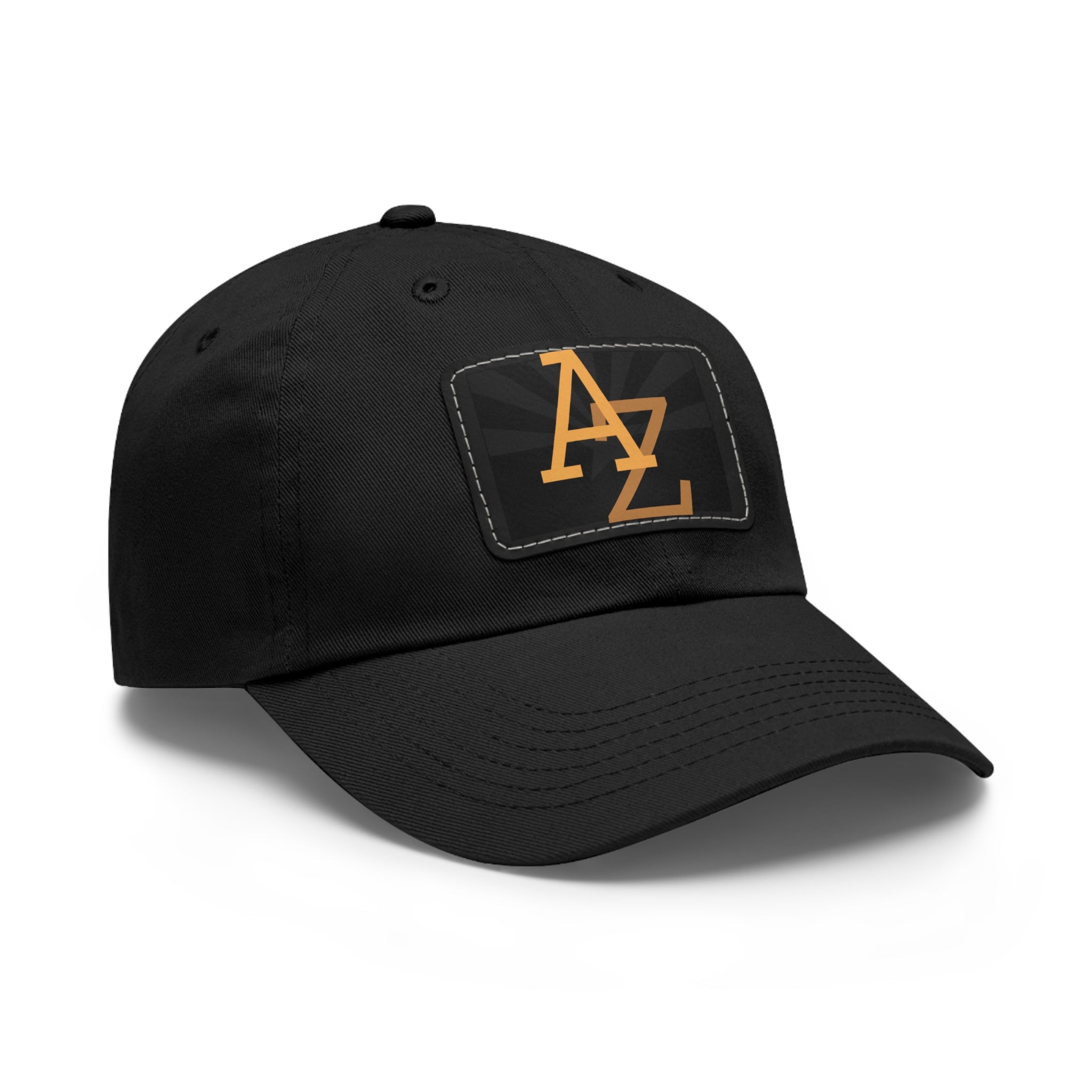 Leather Patch Dad Hat — AZ Monogram Patch Cap