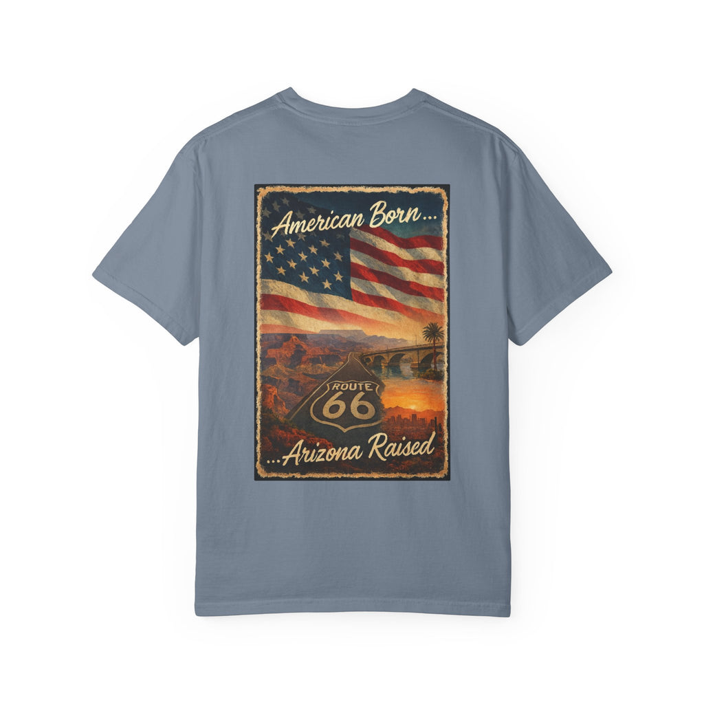 Arizona Flag Tee - Born in America, American Pride Shirt, Unisex Graphic T-Shirt, Arizona Themed Apparel, Patriotic Gift