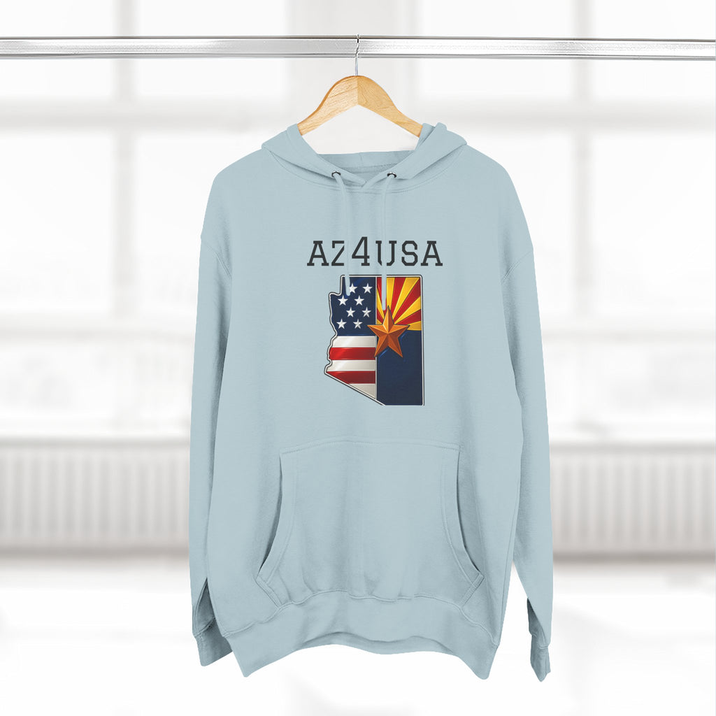 Arizona Pride Fleece Hoodie, Cozy Sweatshirt, Travel Gift, Patriot Apparel, American Southwest Style