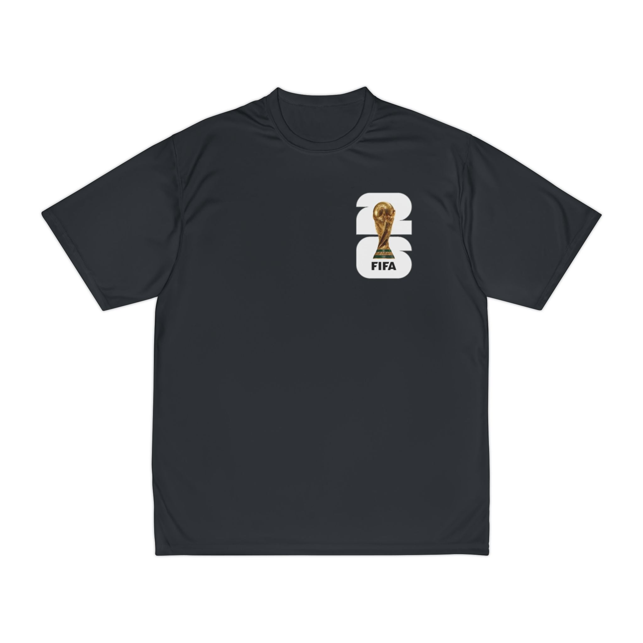 Soccer Goal! Performance Tee — World Cup Trophy Graphic