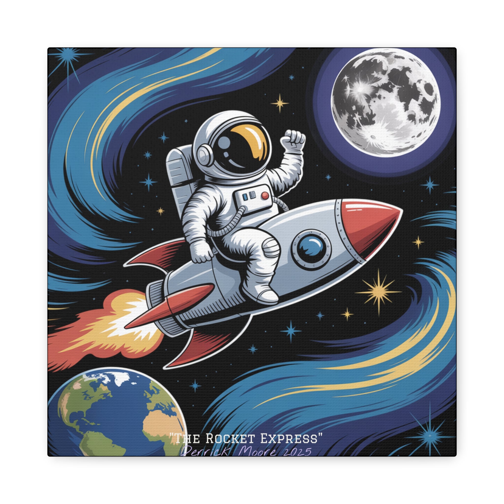 "The Rocket Express" 2025 - Matte Stretched Canvas Wall Art