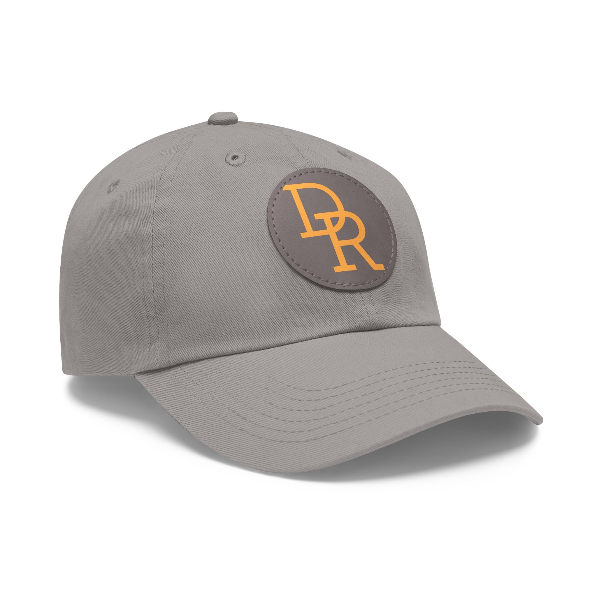 Dad Hat — Monogram Leather Patch Cap (DR Initials)