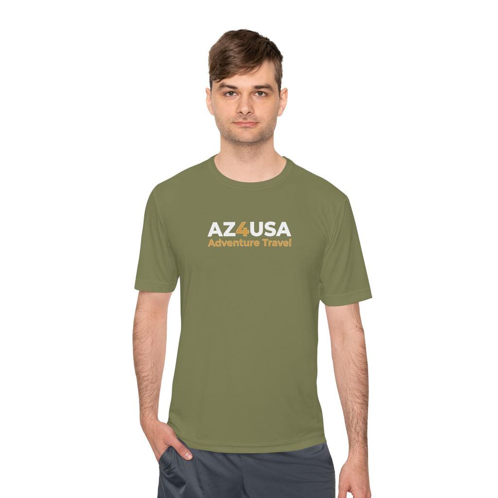 Adventure Travel Tee — “Adventure with a Sting!” Graphic Moisture-Wicking Shirt