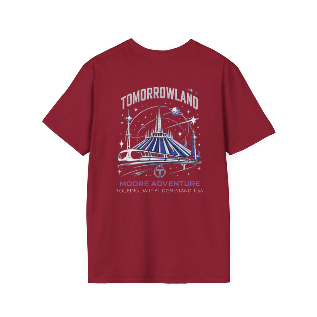 Tomorrowland 'Moore Adventure' Logo T‑Shirt — Retro Space Adventure Graphic Tee