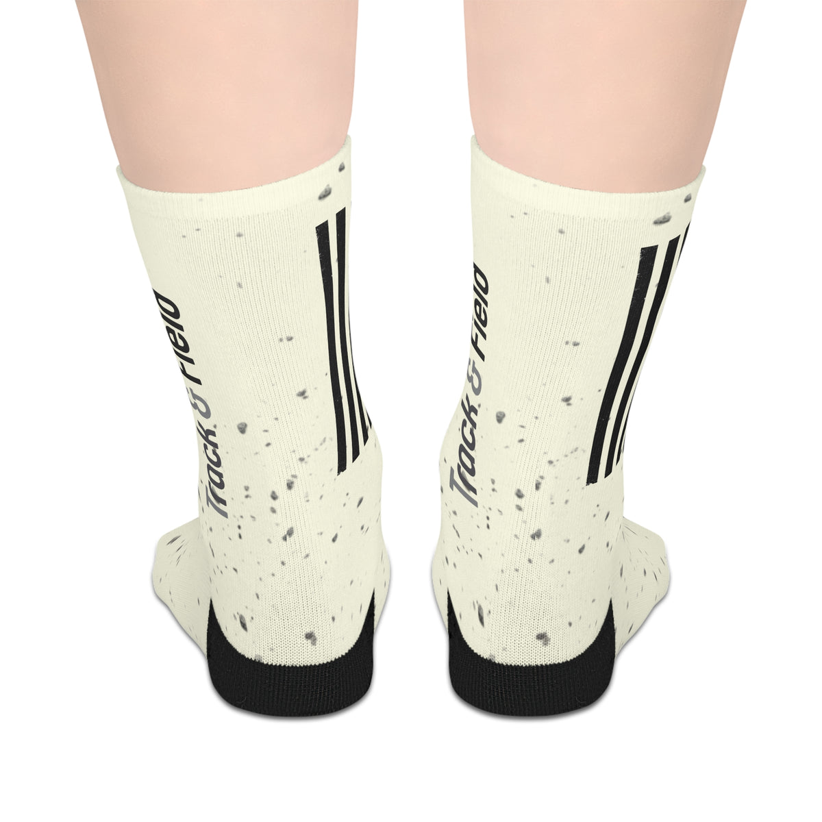 Track & Field Crew Socks — Speckled Athletic Mid-Length Socks