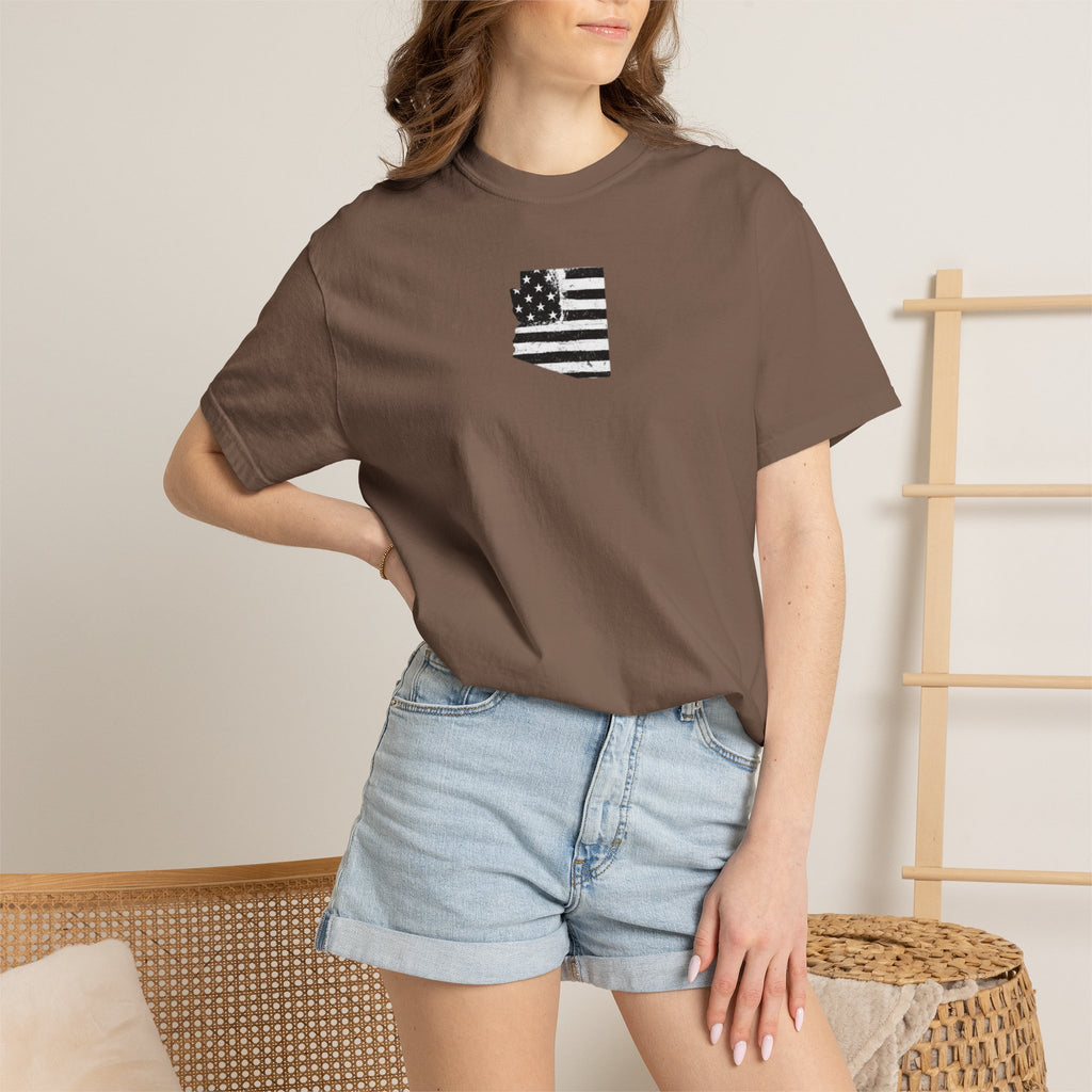 Arizona Flag Tee - Born in America, American Pride Shirt, Unisex Graphic T-Shirt, Arizona Themed Apparel, Patriotic Gift