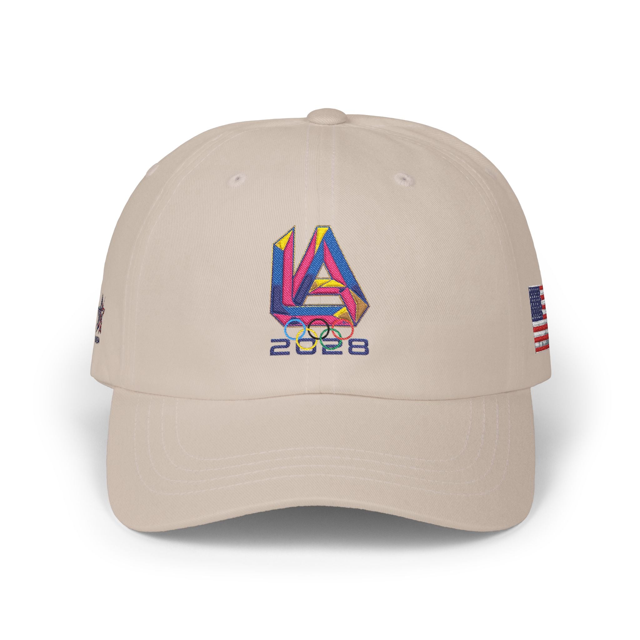 2028 VA Dad Cap – Retro Multicolor Embroidered Baseball Hat with American Flag