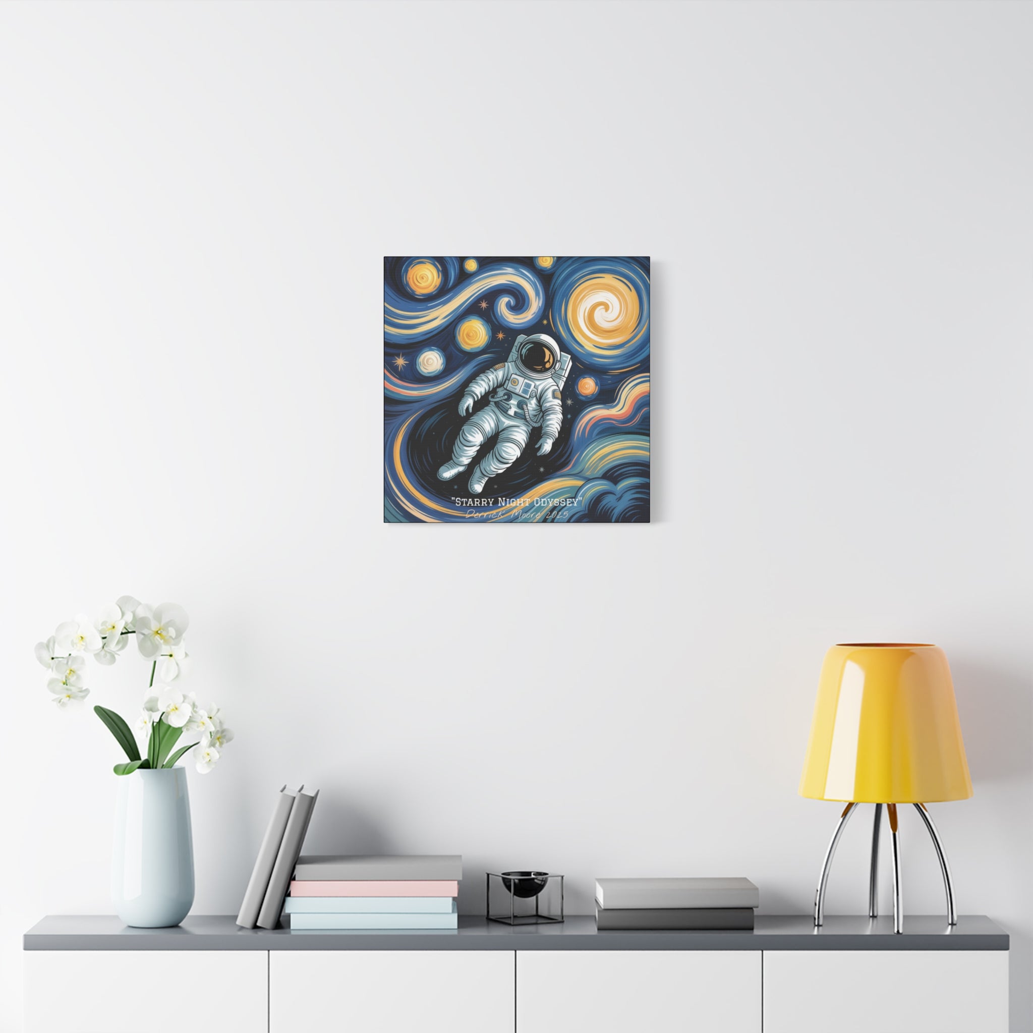"Starry Night Odyssey" 2025 - Matte Stretched Canvas Wall Art