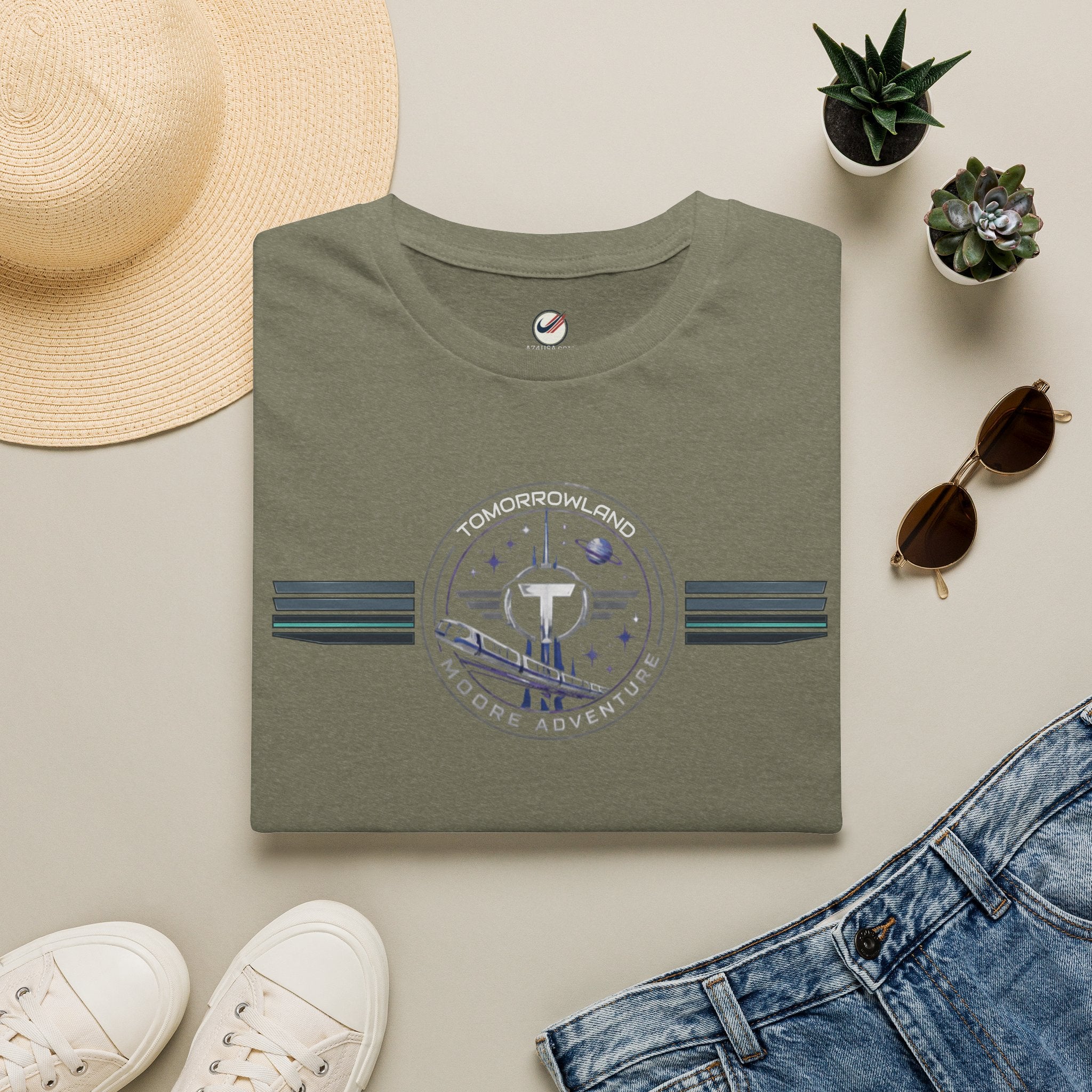 Tomorrowland 'Moore Adventure' Logo T‑Shirt — Retro Space Adventure Graphic Tee