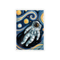 " Starry Night Odyssey" 2025— Glossy Wall Art Print (Astronaut Space Poster)