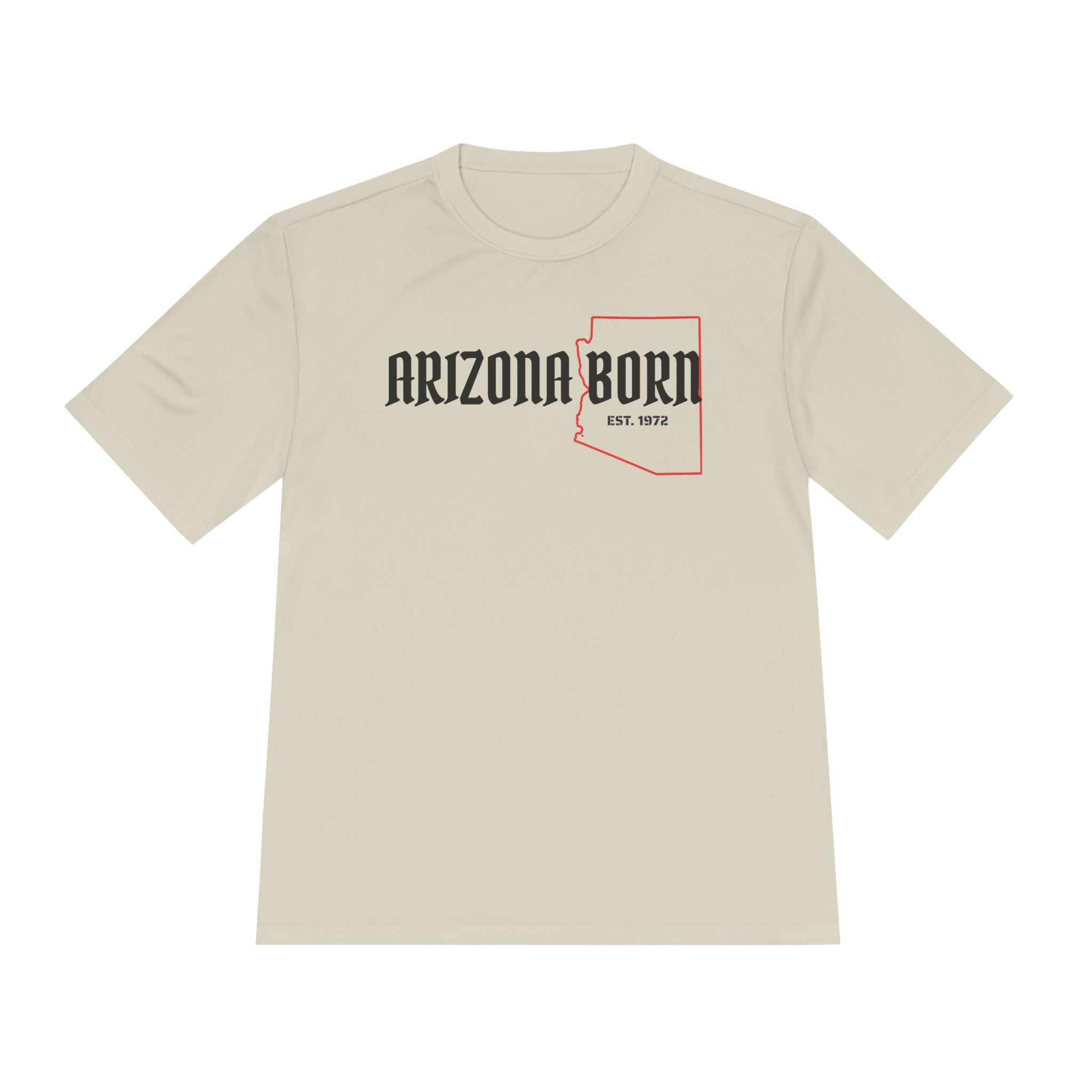 Arizona Born Tee — State Outline & Retro Flag Graphic Moisture-Wicking Shirt