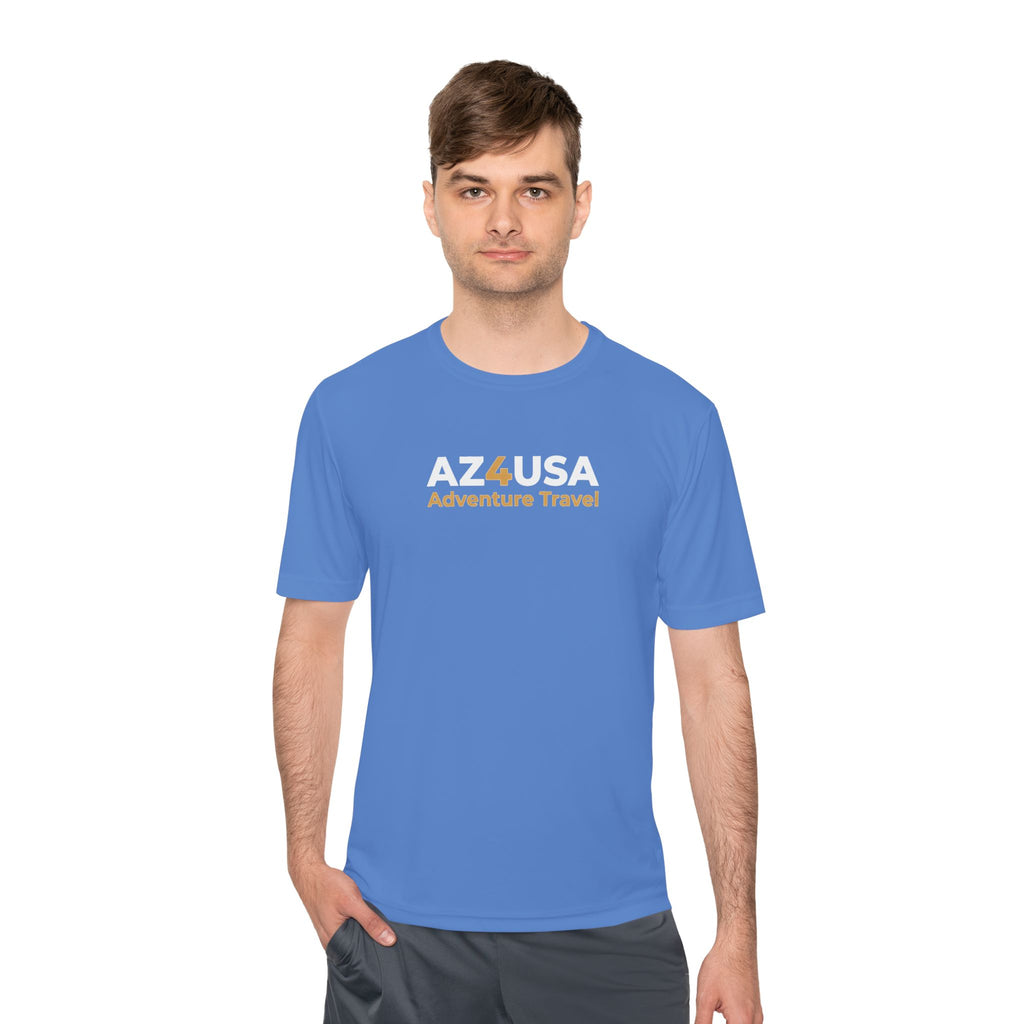 Adventure Travel Tee — “Adventure with a Sting!” Graphic Moisture-Wicking Shirt
