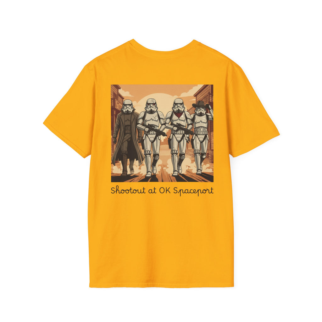 T-Shirt — 'Showdown at OK Spacepoint' Stormtrooper Western Scene