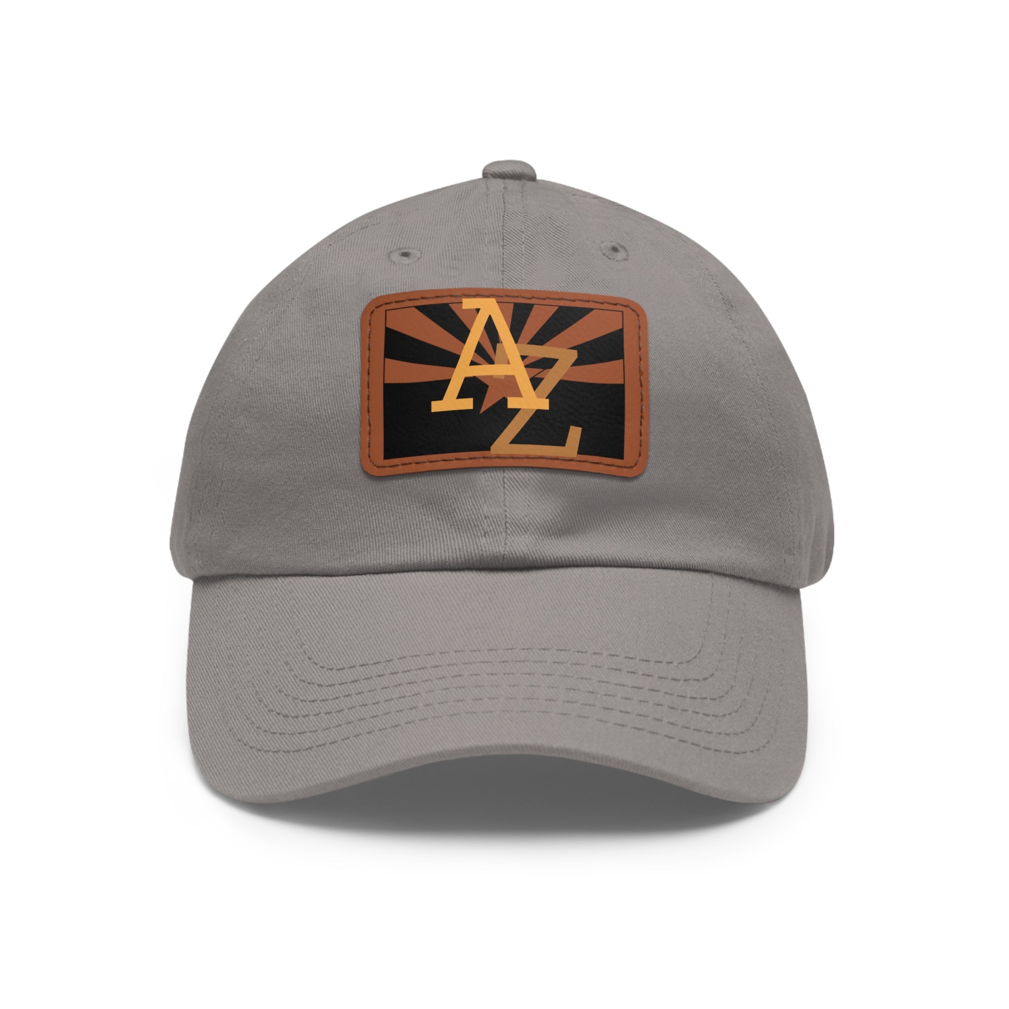 Leather Patch Dad Hat — AZ Monogram Patch Cap