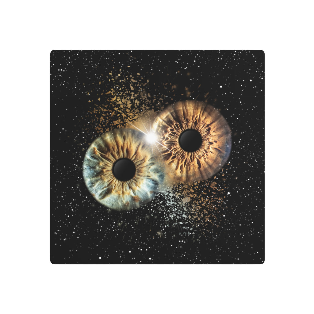 Iridescent Eye Metal Art Sign — Cosmic Iris Wall Decor