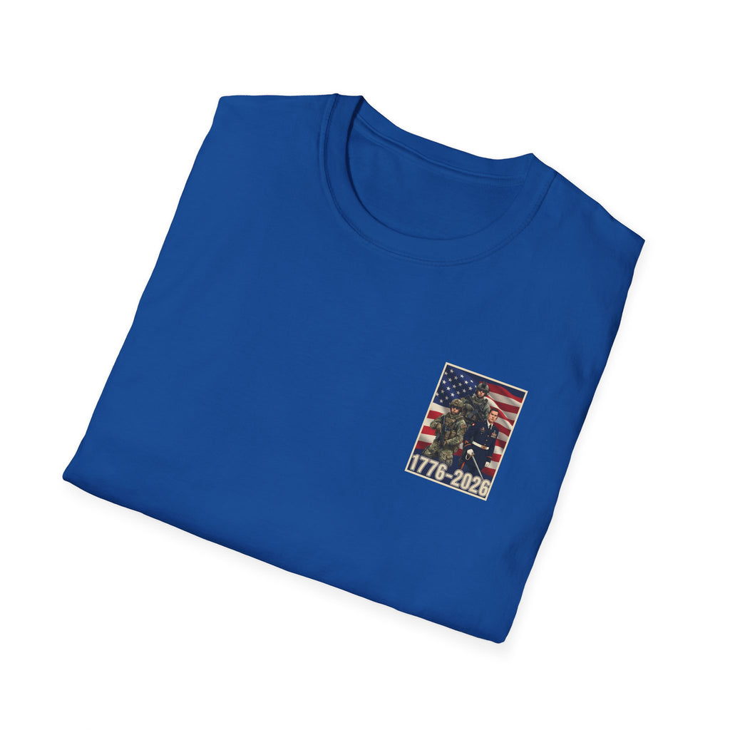 Patriotic Eagle 250 YEARS T-Shirt — "God Bless America" Born Free USA Tee