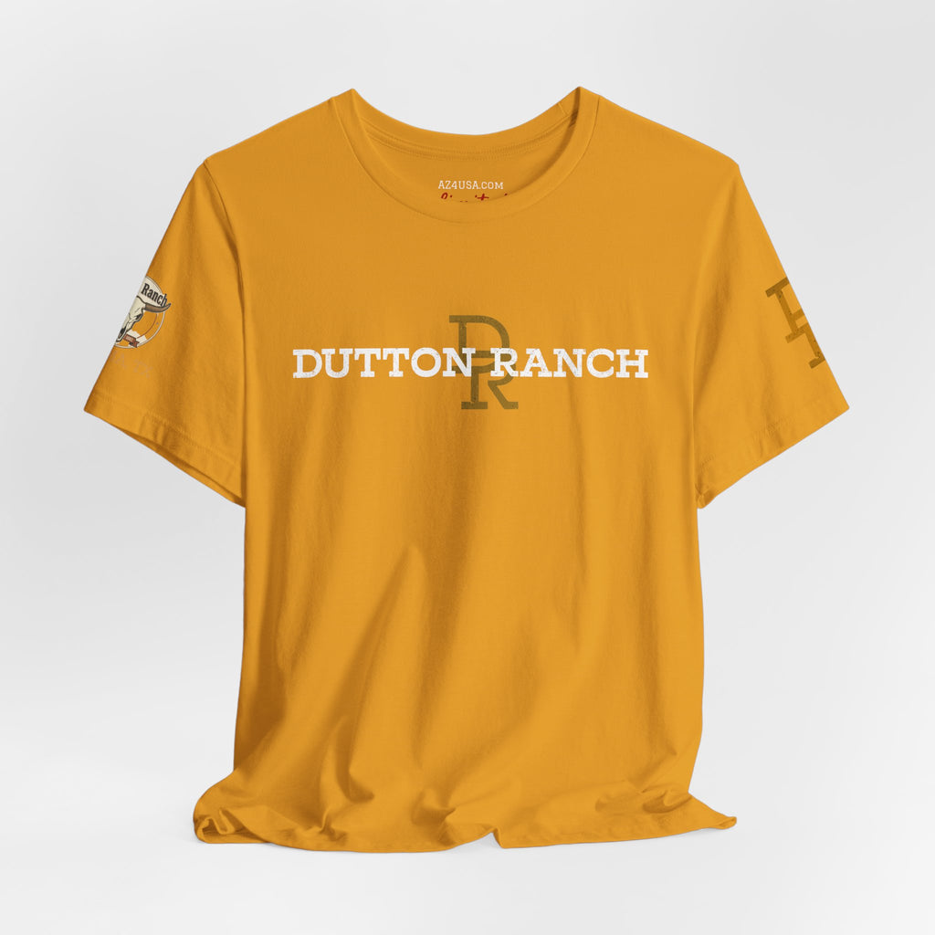 DR Monogram Tee — Vintage Gold Logo Short Sleeve Shirt