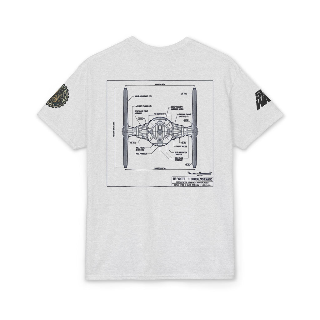 Tie Fighter Blueprint T-Shirt — 'Crew' Starship Schematic Tee