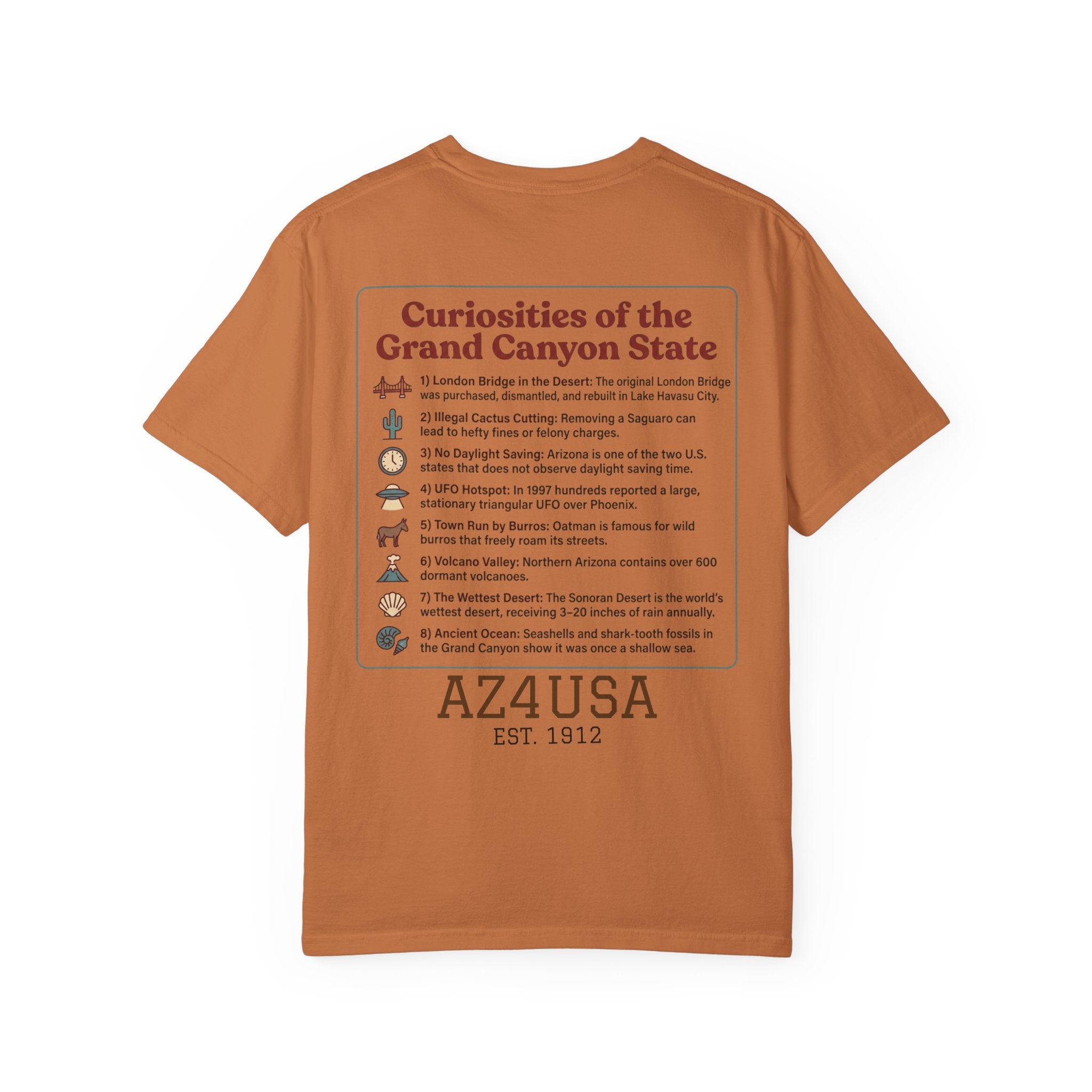 Arizona Pride T-Shirt — Grand Canyon State Facts Graphic Tee