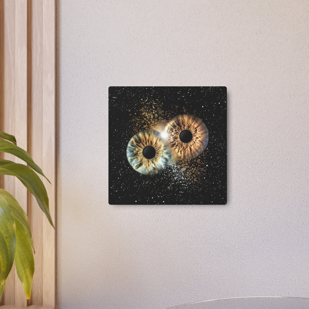 Iridescent Eye Metal Art Sign — Cosmic Iris Wall Decor