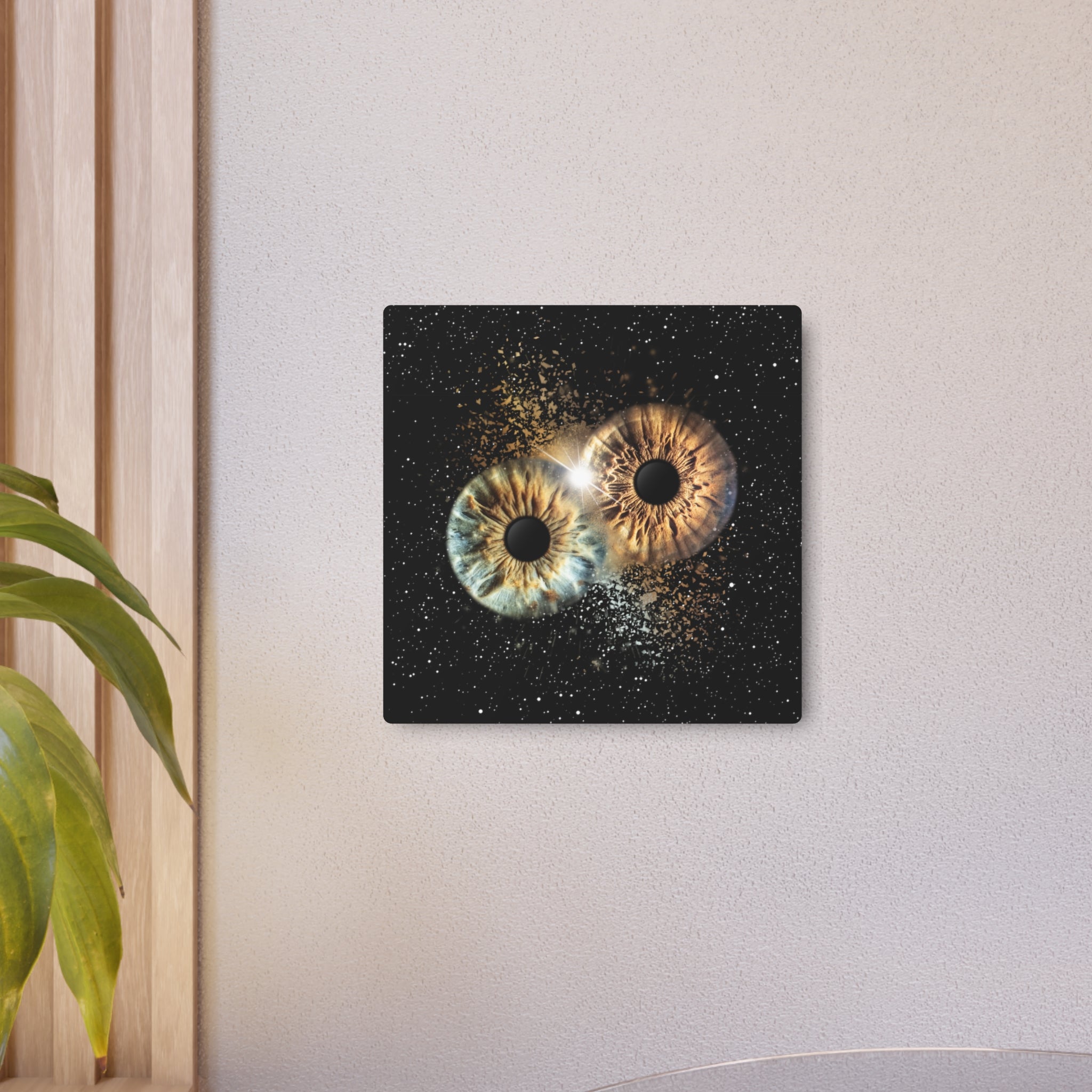 Iridescent Eye Metal Art Sign — Cosmic Iris Wall Decor