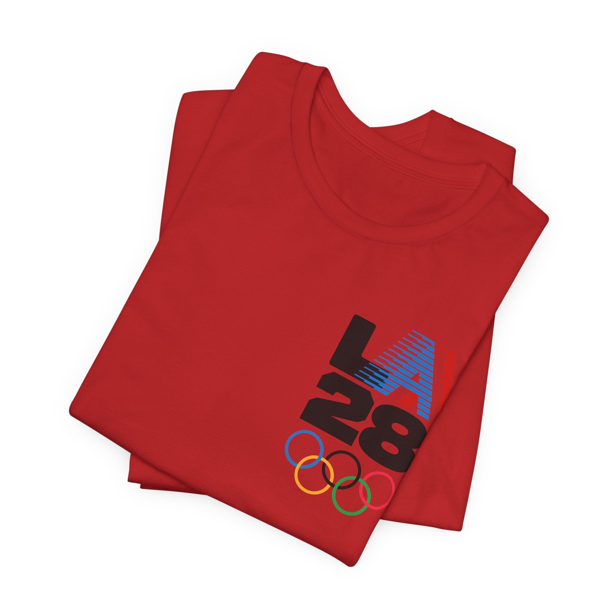 LA 28 Olympic USA T-Shirt — Vintage Olympic Rings Tee