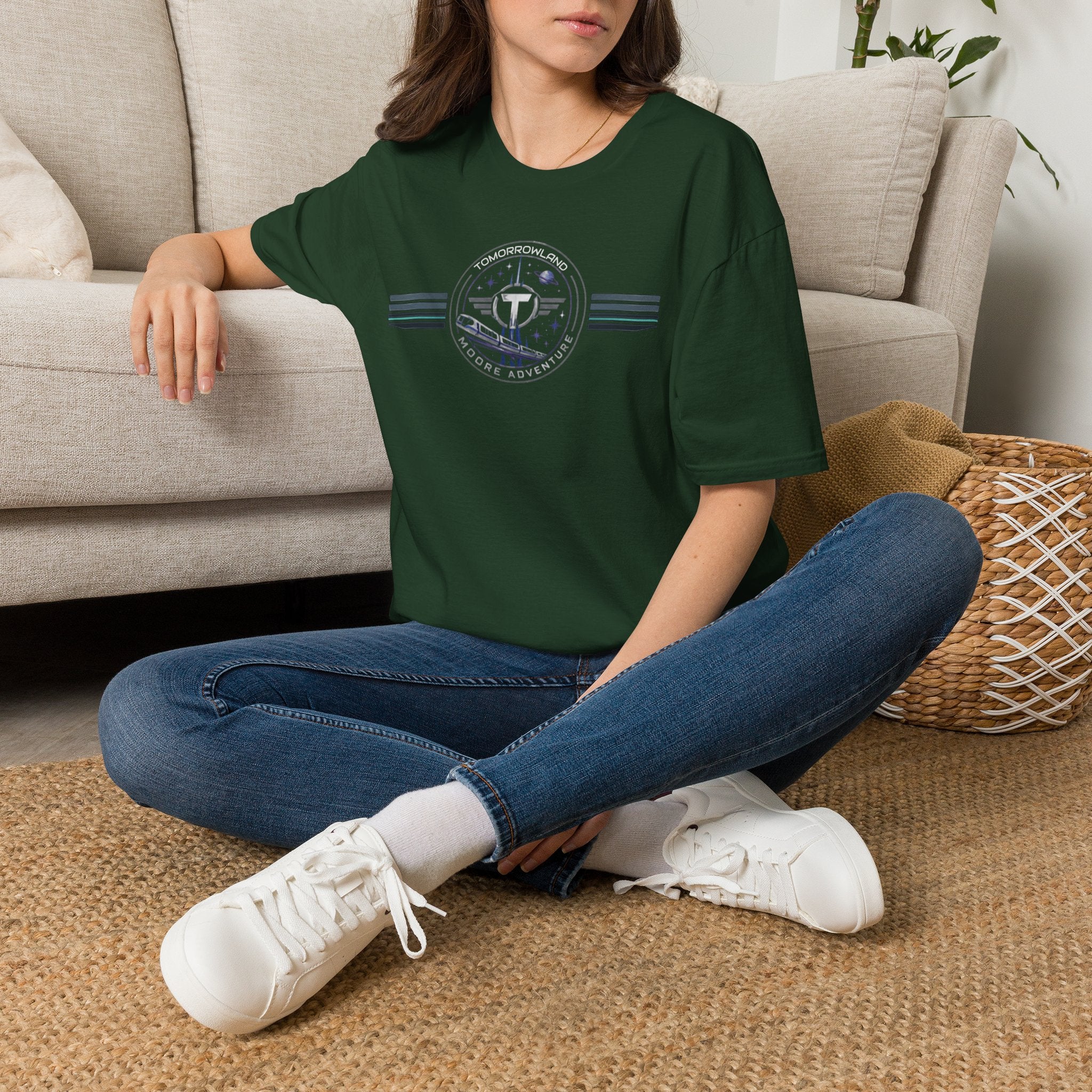 Tomorrowland 'Moore Adventure' Logo T‑Shirt — Retro Space Adventure Graphic Tee