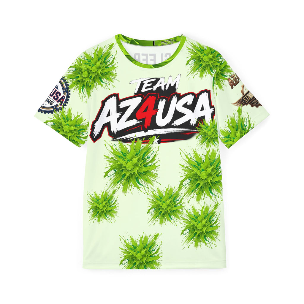Adventure Club Men's Sports Jersey — AZ4USA Green Splash All-Over Print