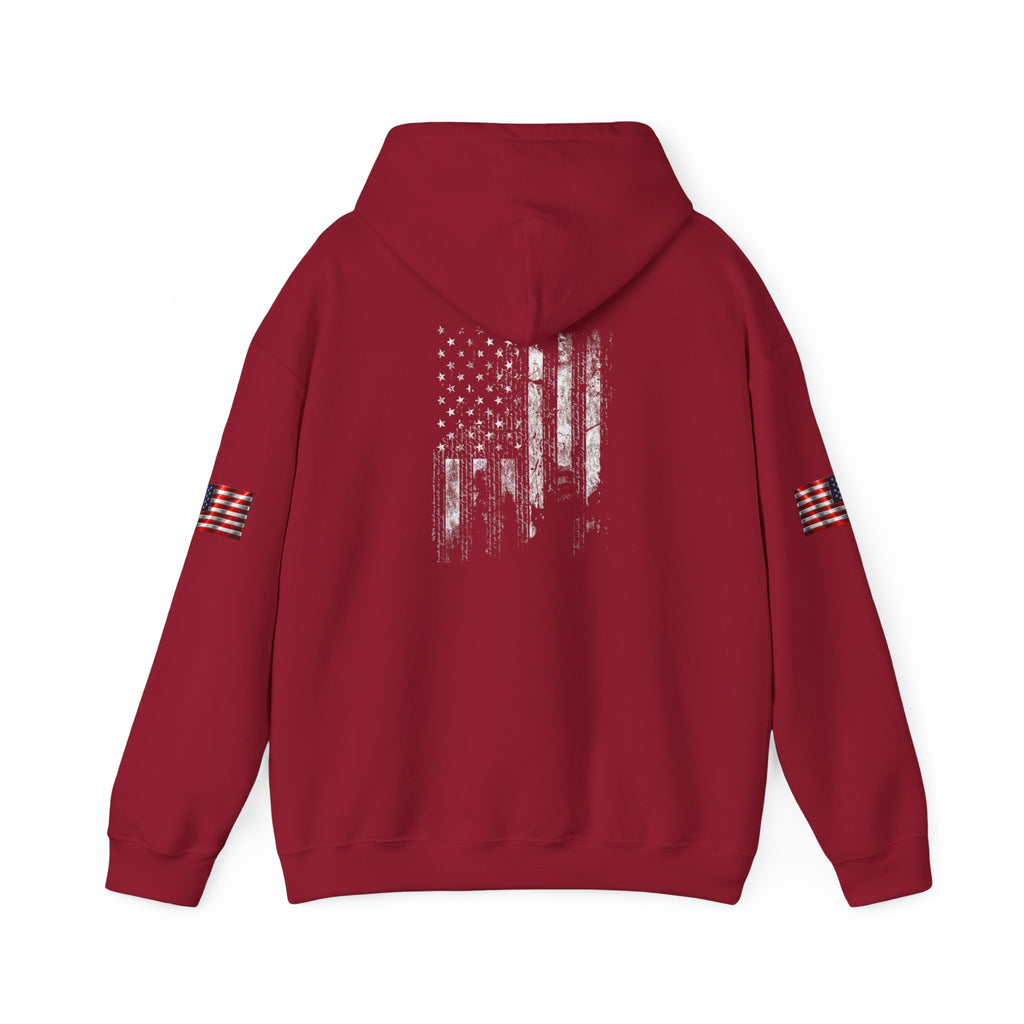 Born Free Hoodie — Minimalist White Pullover with 'BORN FREE' Text