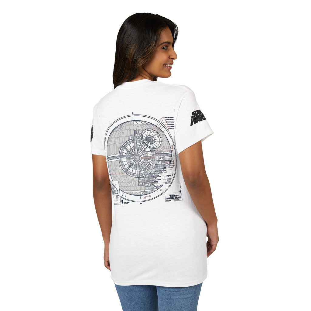 The Death Star Blueprint T-Shirt — 'Crew' Starship Schematic Tee