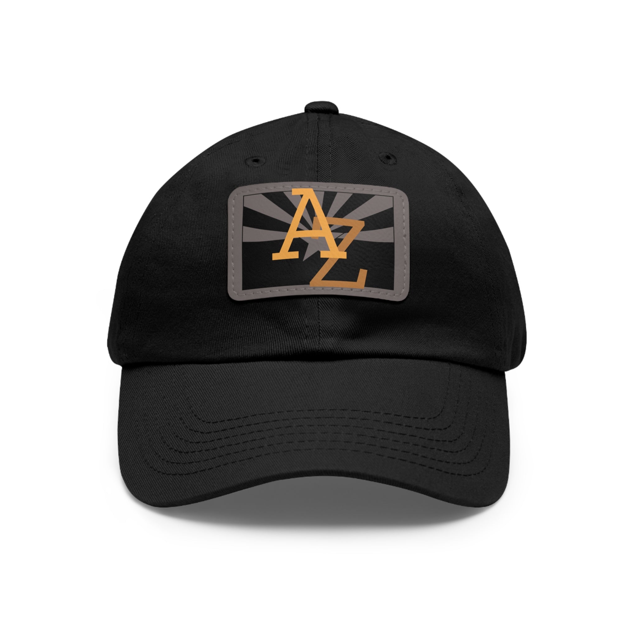 Leather Patch Dad Hat — AZ Monogram Patch Cap
