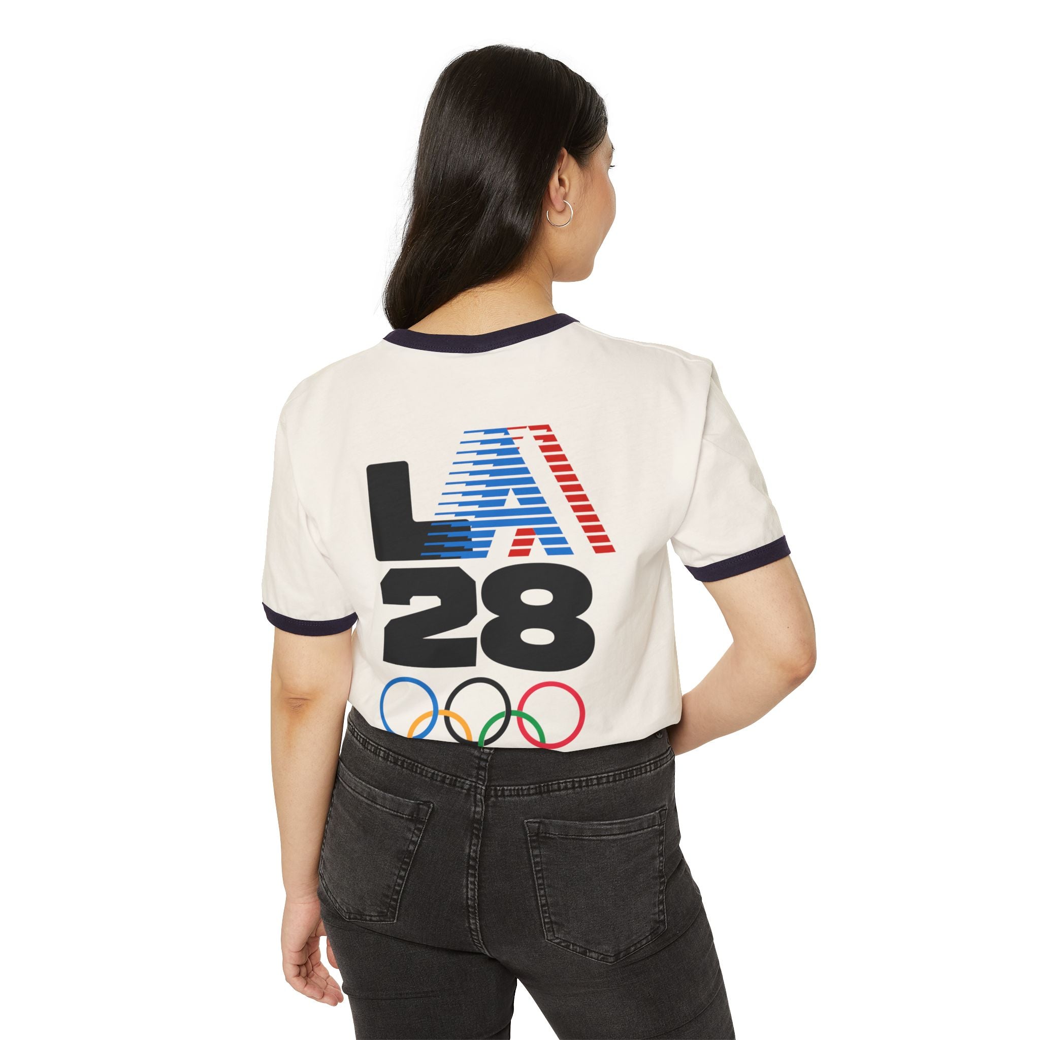Team USA Ringer T‑Shirt — LA28 Olympic Retro Tee