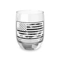 Distressed American Flag Whiskey Glass — Patriotic Rocks Glass for Dad, Veterans & 4th of July