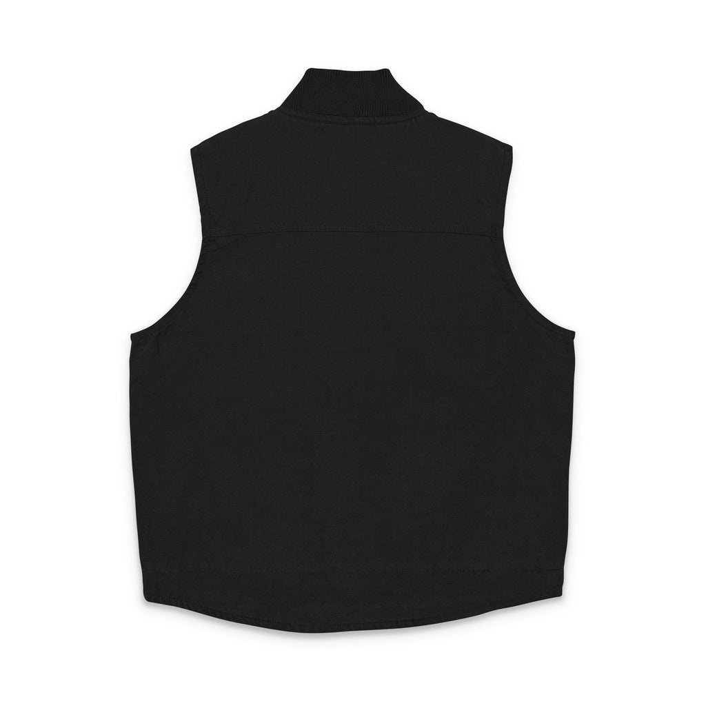 Embroidered Washed Duck Cloth Work Vest —AZ4USA Ranch Durable Utility Vest with Chest Embroidery