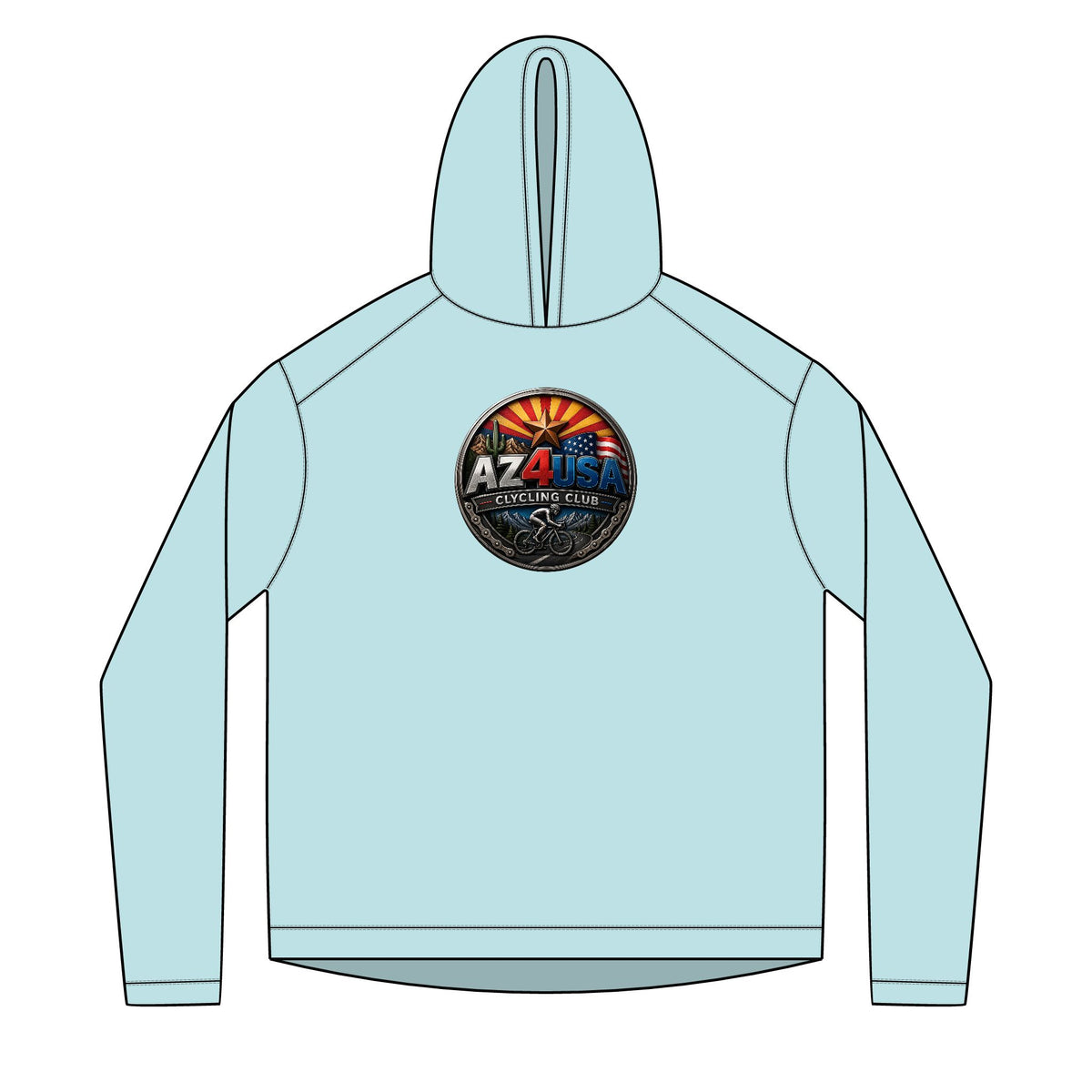 Azusa Cycling Club Solar Hoodie — Retro Arizona Sun Graphic Hoodie