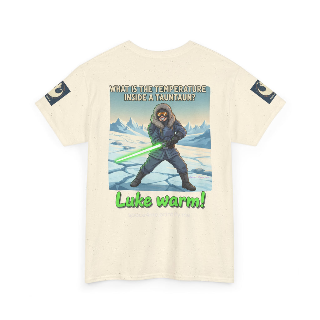 Luke Warm! Star Wars Luke Skywalker Tauntaun Joke T-Shirt Rebel Alliance