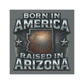 Born in America | Raised in Arizona Car Magnets, USA Pride Decor, Road Trip Accessories, Gift for Arizona Lovers, State Pride Magnet