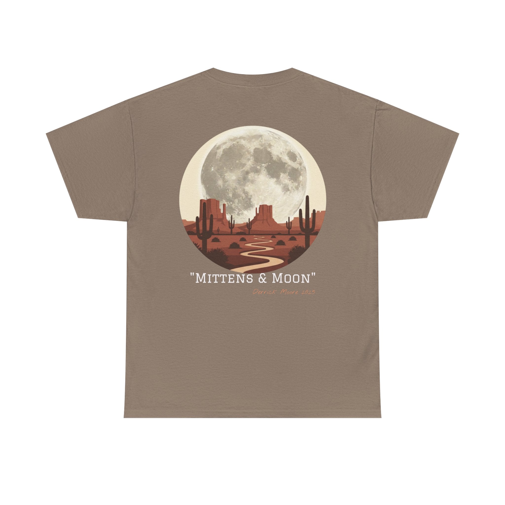 "Mittens & Moon" Graphic Tee--Moonrise Desert T‑Shirt