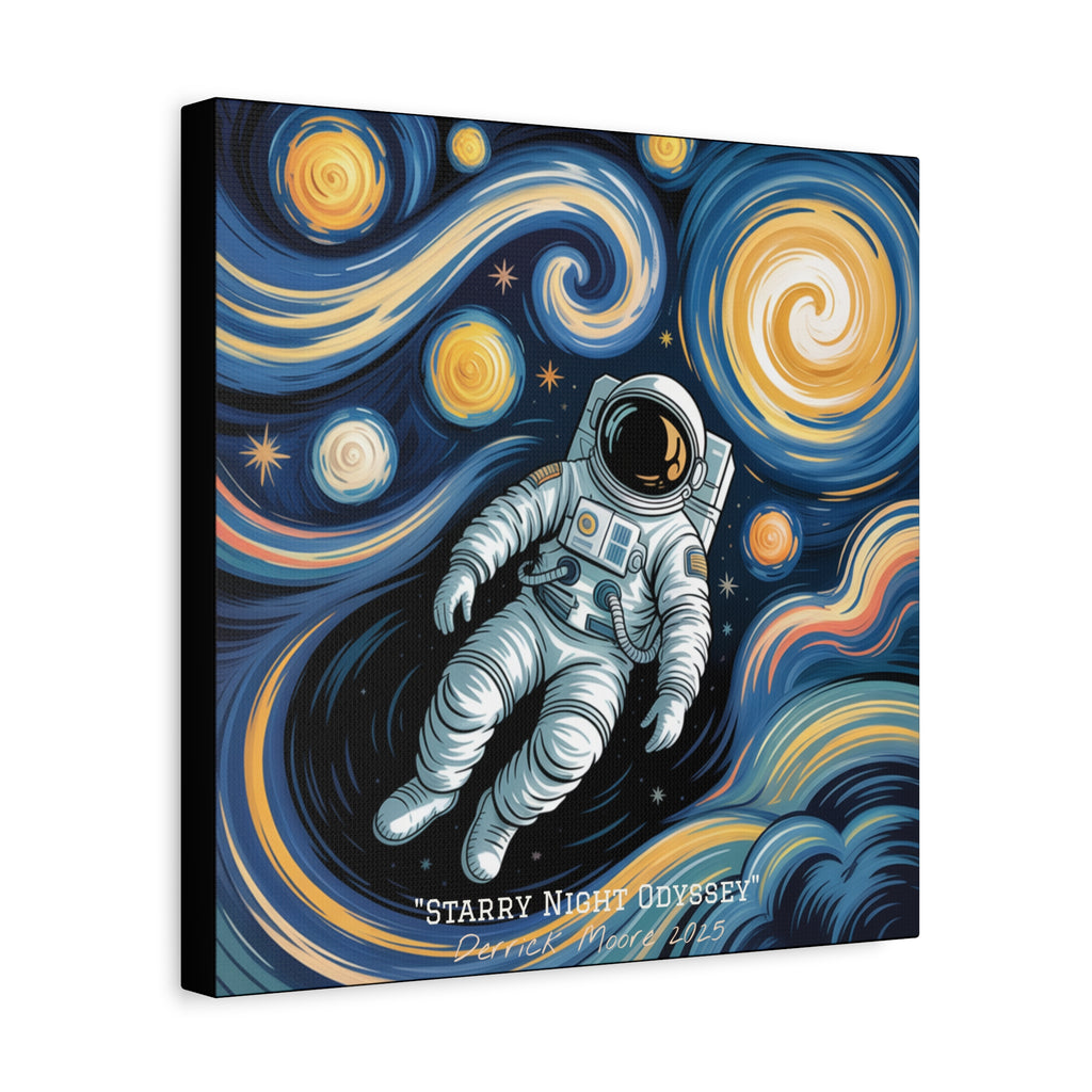 "Starry Night Odyssey" 2025 - Matte Stretched Canvas Wall Art