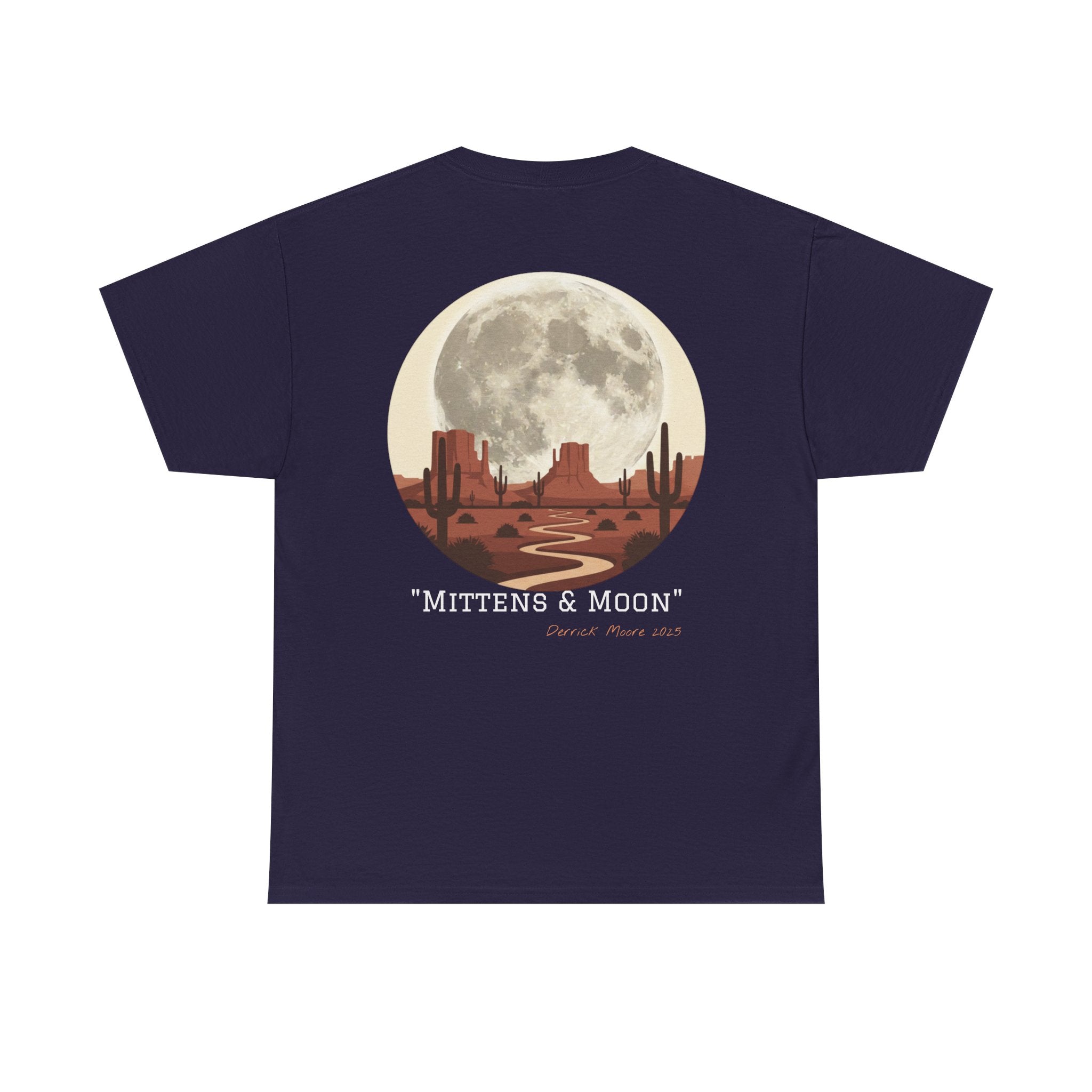 "Mittens & Moon" Graphic Tee--Moonrise Desert T‑Shirt