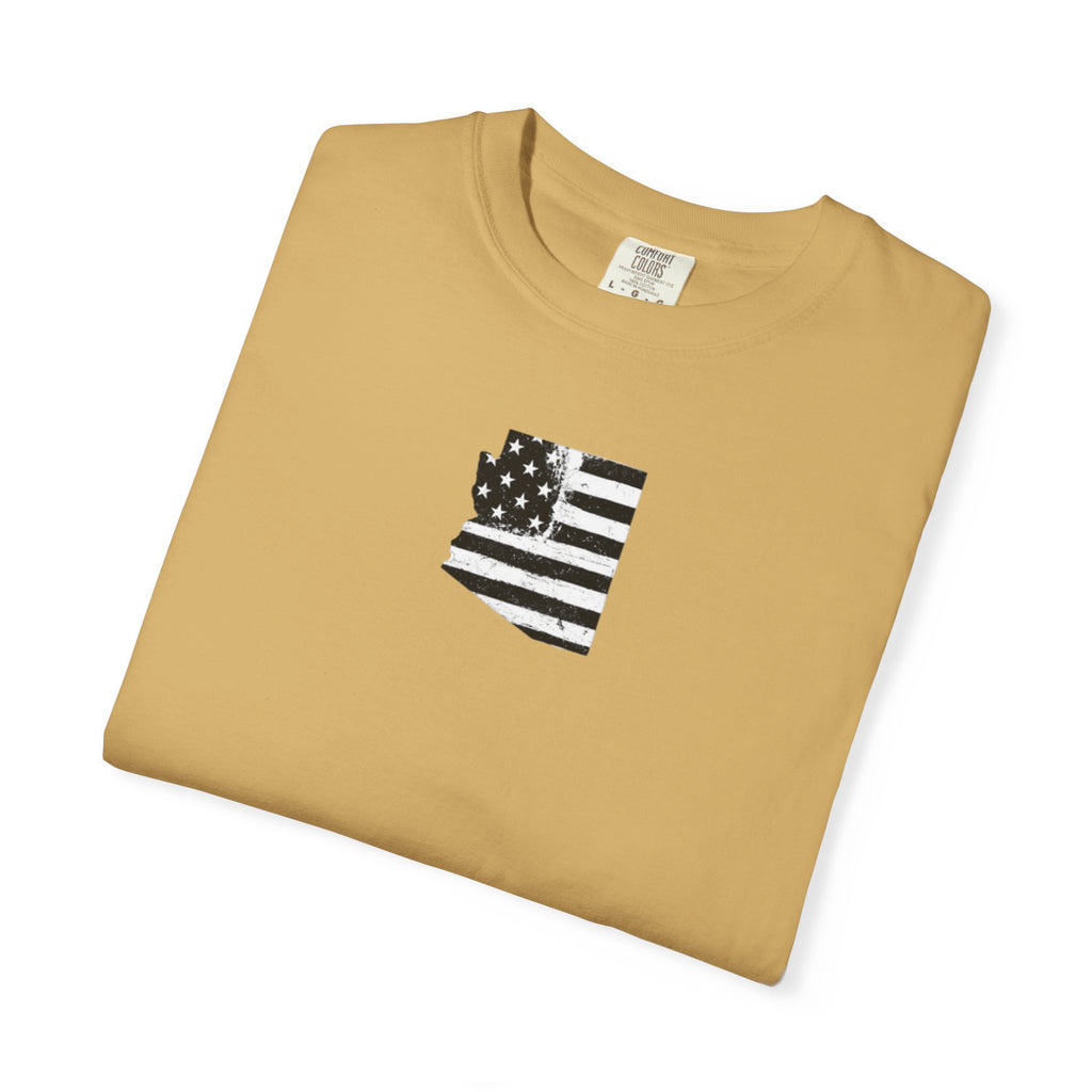 Arizona Flag Tee - Born in America, American Pride Shirt, Unisex Graphic T-Shirt, Arizona Themed Apparel, Patriotic Gift