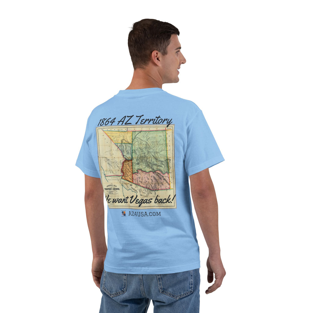 Arizona Territory 1864 T-Shirt — Vintage Map 'We Want Vegas Back' Tee