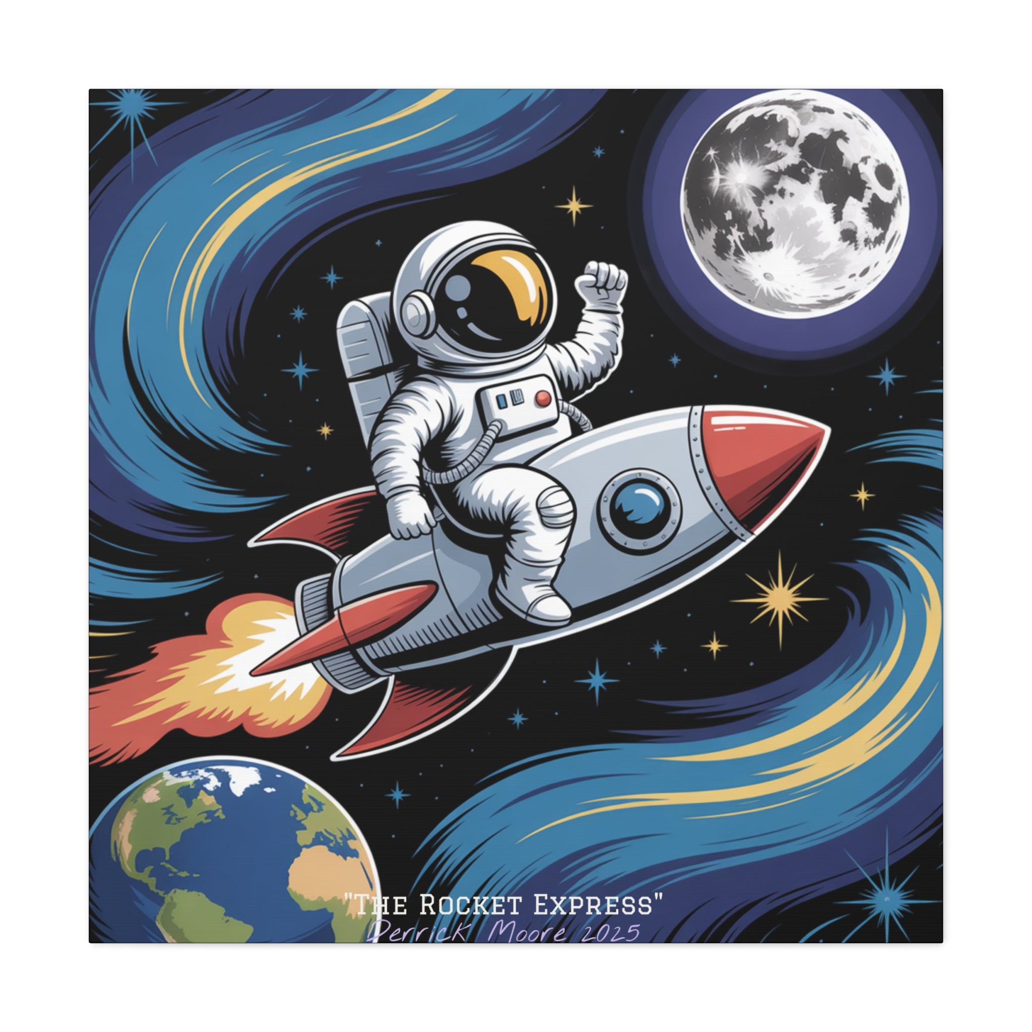 "The Rocket Express" 2025 - Matte Stretched Canvas Wall Art
