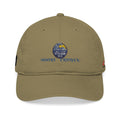 Embroidered Organic Baseball Cap — 'Moore Cruises' Earth Logo (AZUSA.COM)