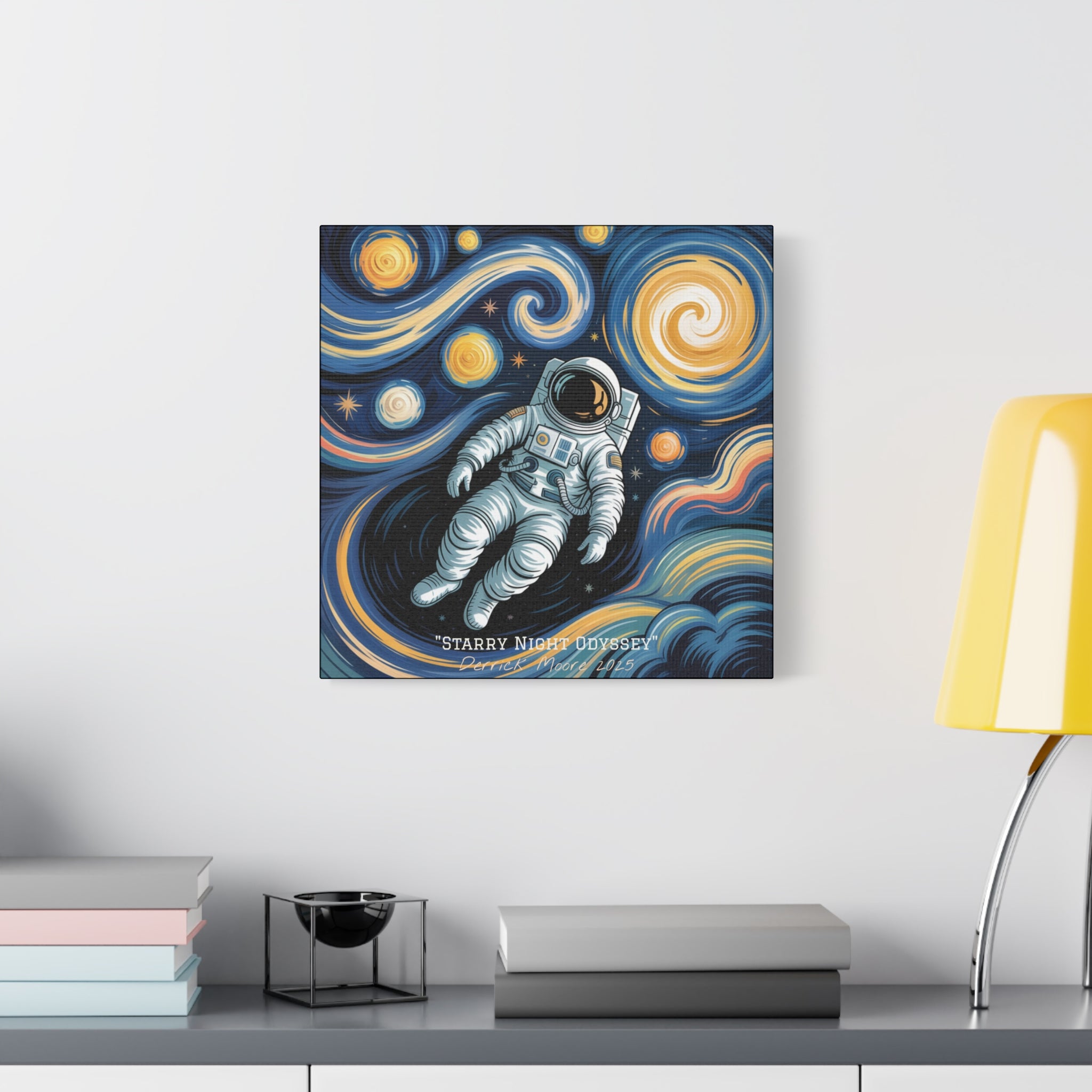 "Starry Night Odyssey" 2025 - Matte Stretched Canvas Wall Art