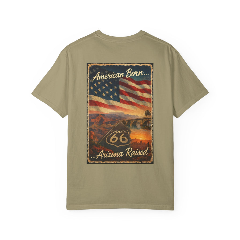 Arizona Flag Tee - Born in America, American Pride Shirt, Unisex Graphic T-Shirt, Arizona Themed Apparel, Patriotic Gift