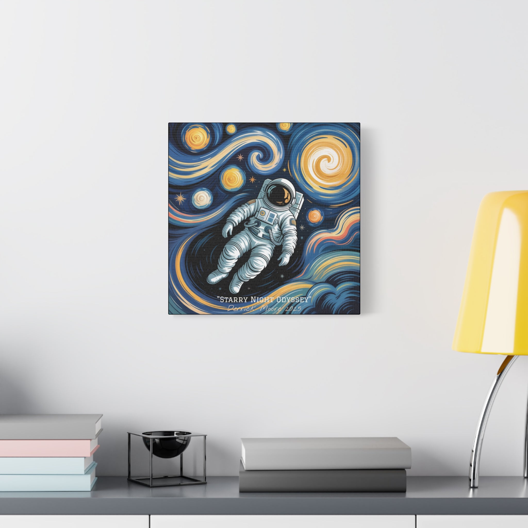 "Starry Night Odyssey" 2025 - Matte Stretched Canvas Wall Art