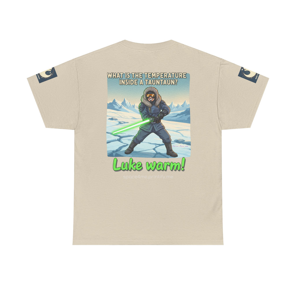 Luke Warm! Star Wars Luke Skywalker Tauntaun Joke T-Shirt Rebel Alliance