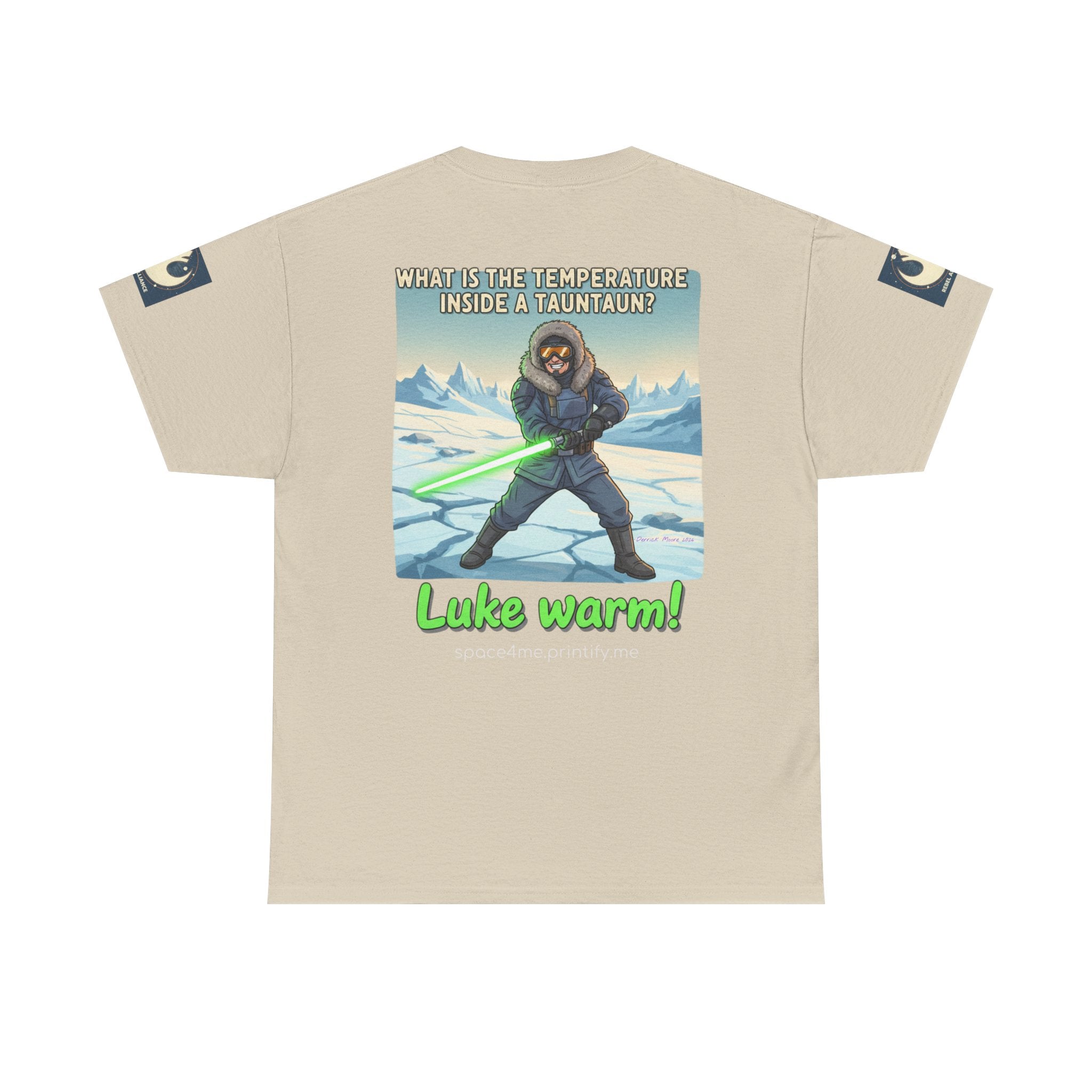 Luke Warm! Star Wars Luke Skywalker Tauntaun Joke T-Shirt Rebel Alliance